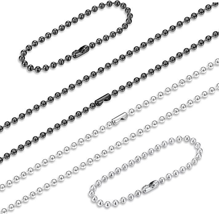 Hot Selling 1.2-12.0mm ball chain manufacturer metal ball chain for Jewelry Making tag chain