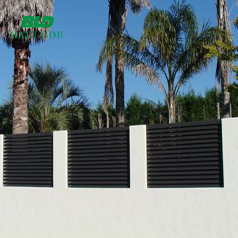 Best Selling Privacy Aluminum Screen Powder Coated Black Louver Fence for House/Garden/Villa/Pool