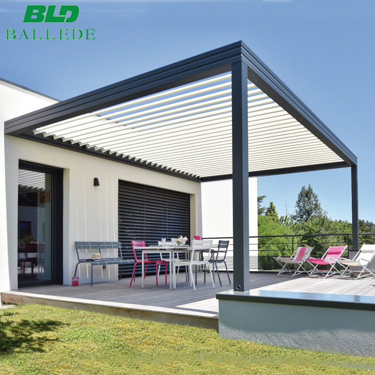 BBQ/Party/Backyard Automatic metal garden louver pergola gazebo outdoor 10x12