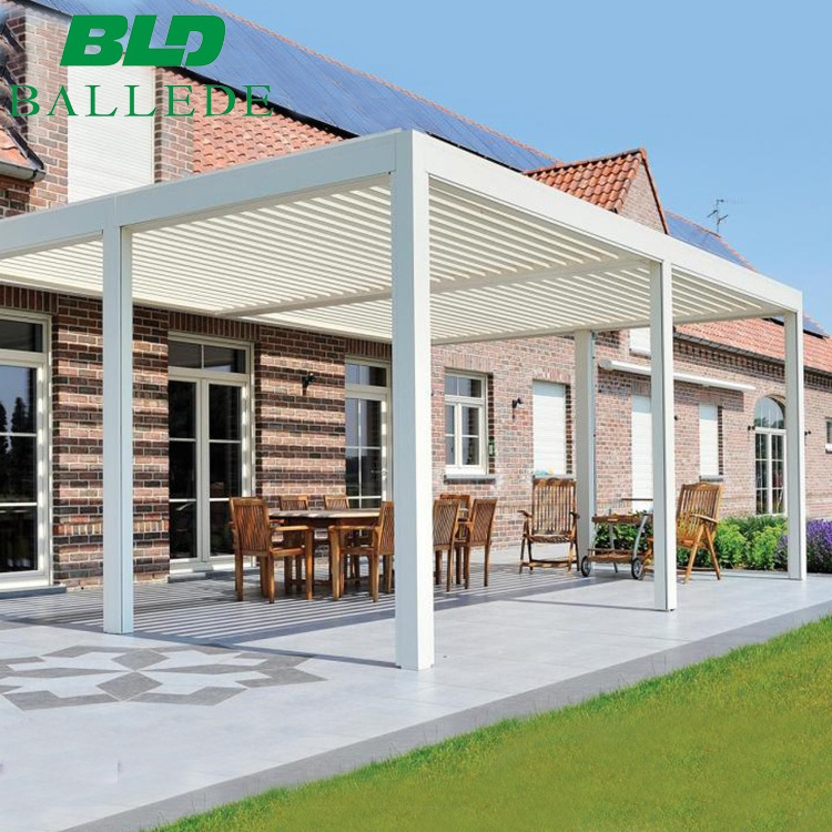 Remote Controller Adjustable Hot Tub Pergola Aluminum Electric Louvered Roof Cantilever Pergola Carport