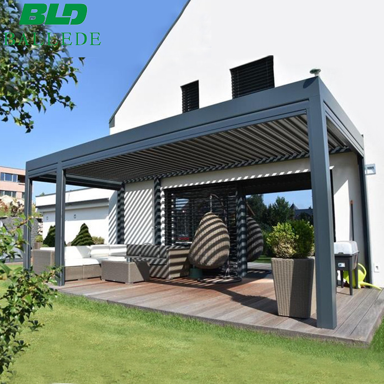 Bioclimatic louvered gazebo pergola 12x16 outdoor garden arches waterproof automatic pergola