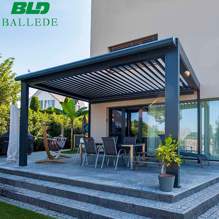 Bioclimatic louvered gazebo pergola 12x16 outdoor garden arches waterproof automatic pergola