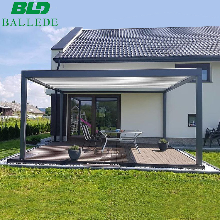 Bioclimatic louvered gazebo pergola 12x16 outdoor garden arches waterproof automatic pergola