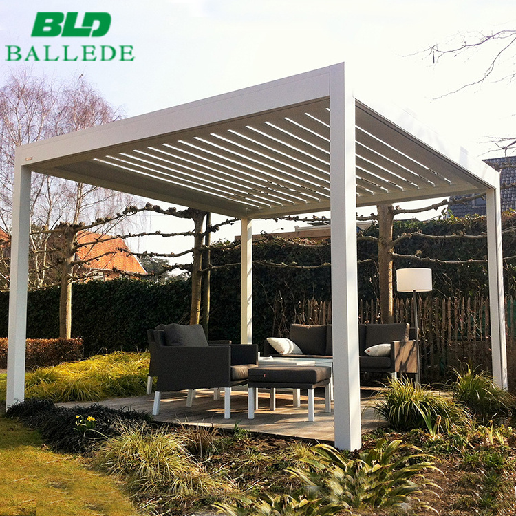 2x4m Factory wholesale custom waterproof outdoor gazebo with louver roof