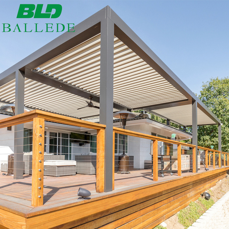 Custom 3x3 4x4 aluminum pergola roof waterproof bioclimatic motorised pergolas and gazebos outdoor with curtains