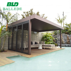 Rain and wind resistance comfortable wall mounted gazebo