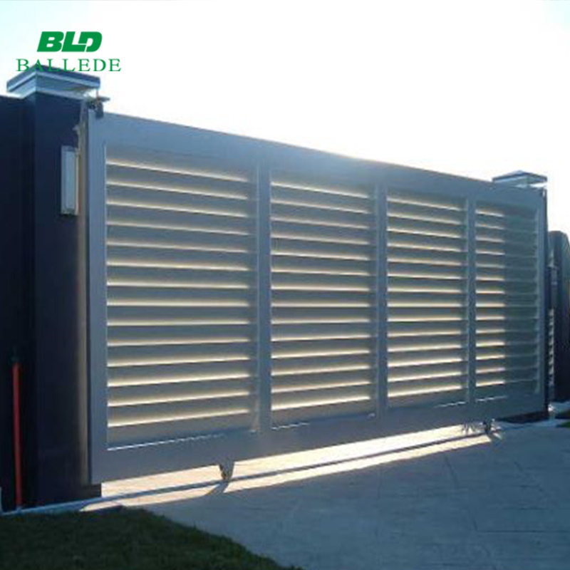 Horizontal metal aluminium slat fence gates panels for balcony