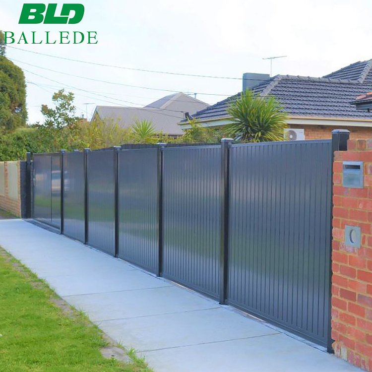 Factory Direct Sales Home Front Gate Design Aluminum Electric Sliding Boundary Wall Fence Gate For Courtyard