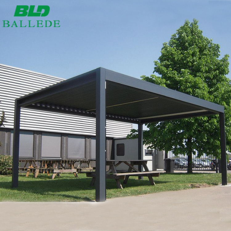 Outdoor living space smart pergola opening louver roof gazebo 10 x 14 aluminum struxure pergola