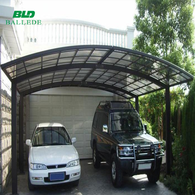 Waterproof UV protection outdoor aluminium car parking shade carport