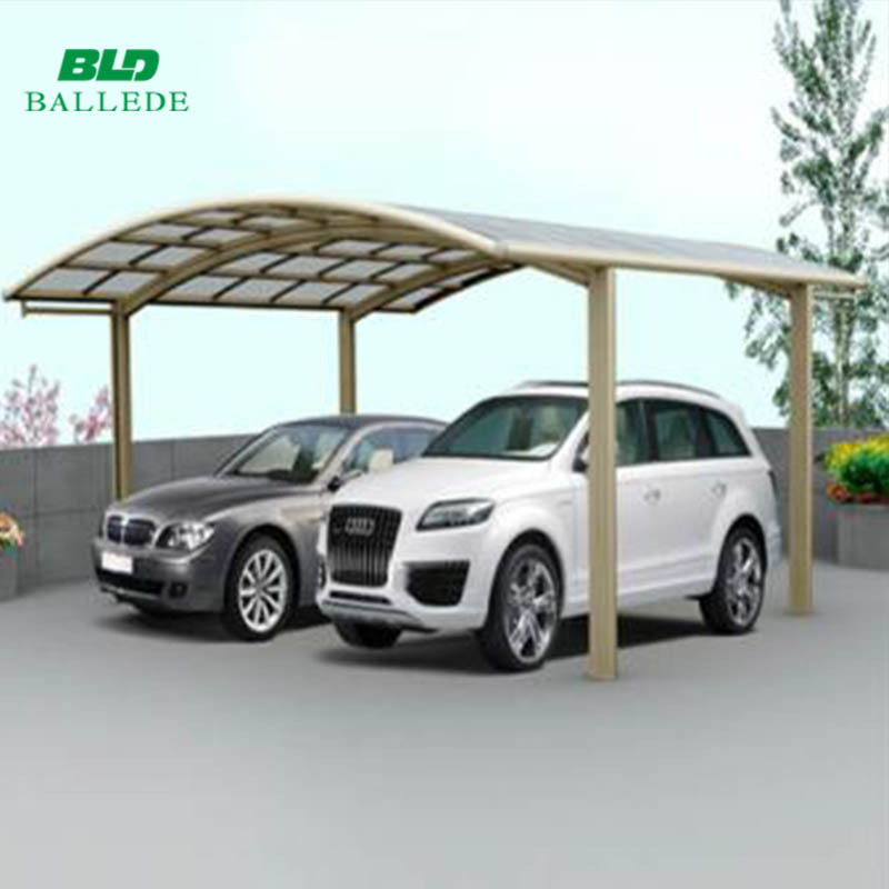 Waterproof UV protection outdoor aluminium car parking shade carport