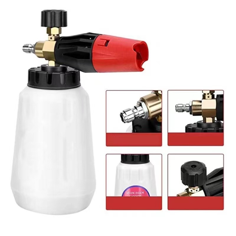 Foam Cannon Nozzle Car Foam Wash for Snow Pressure Washer Lance Car Washer Quick Release Adjustable 1/4