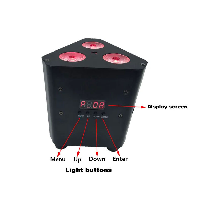 Led Uplights 12W Triangle Truss Tri RGB Rechargeable Battery Powered DMX Remote Par Light for Show Wedding Buffet Party