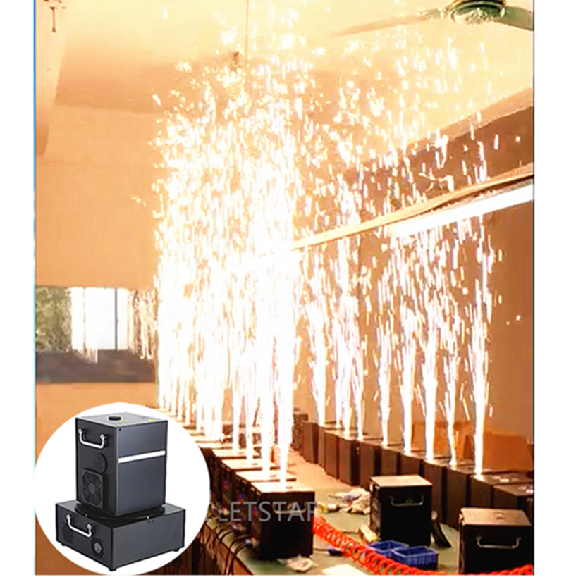 2PCS Cold Fireworks Machine+Flight Case 600w Cold Spark Fireworks Birthday Wedding Cold Sparklers Machine