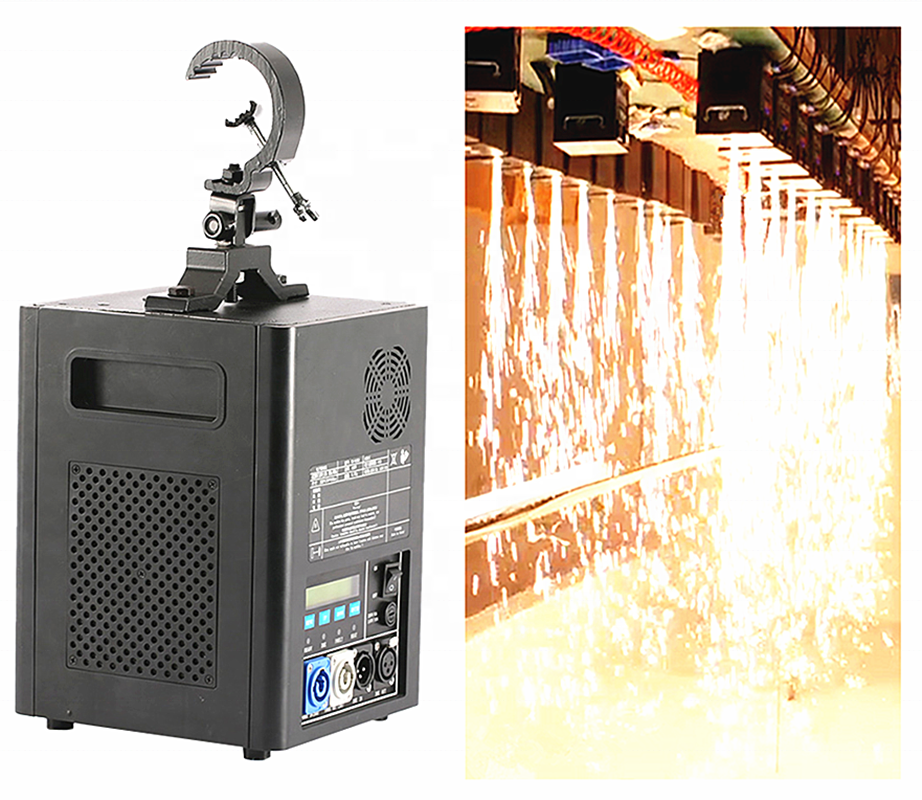 700W Fall Hanging Upside Waterfall Cold Pyro Spark Fireworks Machine for Wedding Party