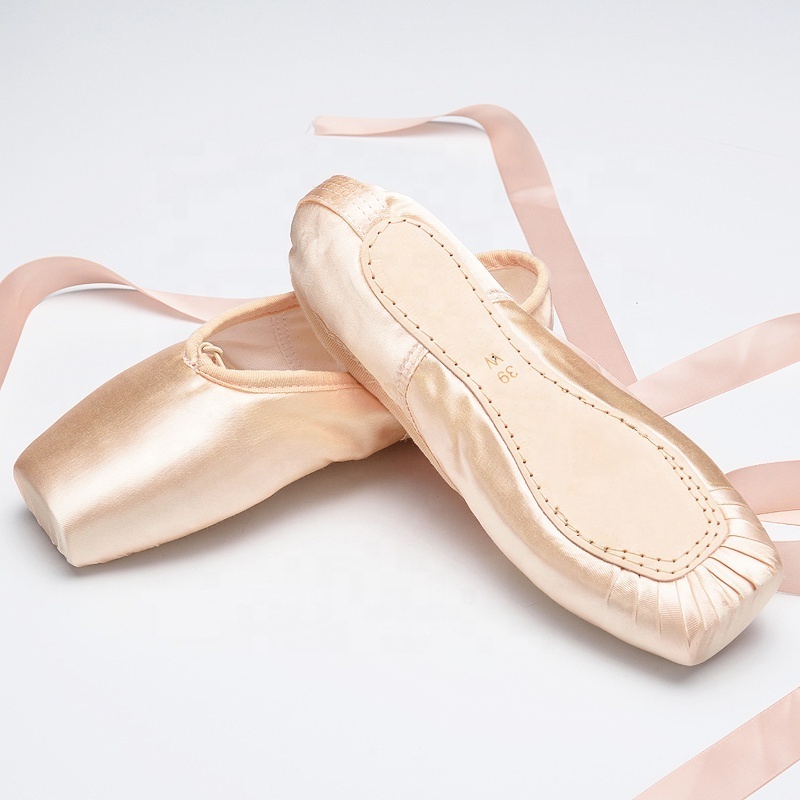 2100001 High Quality Leather Flats Professional Ladies Dance Ballet Pointe Shoes