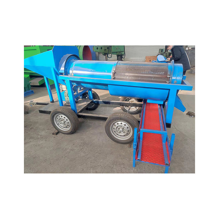 Small mini scale portable Trommel Scrubber washing screen separator machine for stone sand mining drum sale