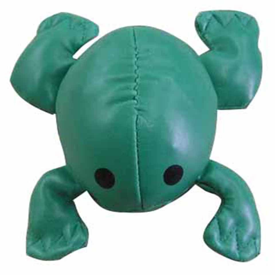 Viny PU PVC leather stuffed soft small animal footbag frog toys for child,animal beanbag frog toys