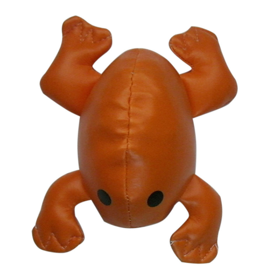 Viny PU PVC leather stuffed soft small animal footbag frog toys for child,animal beanbag frog toys