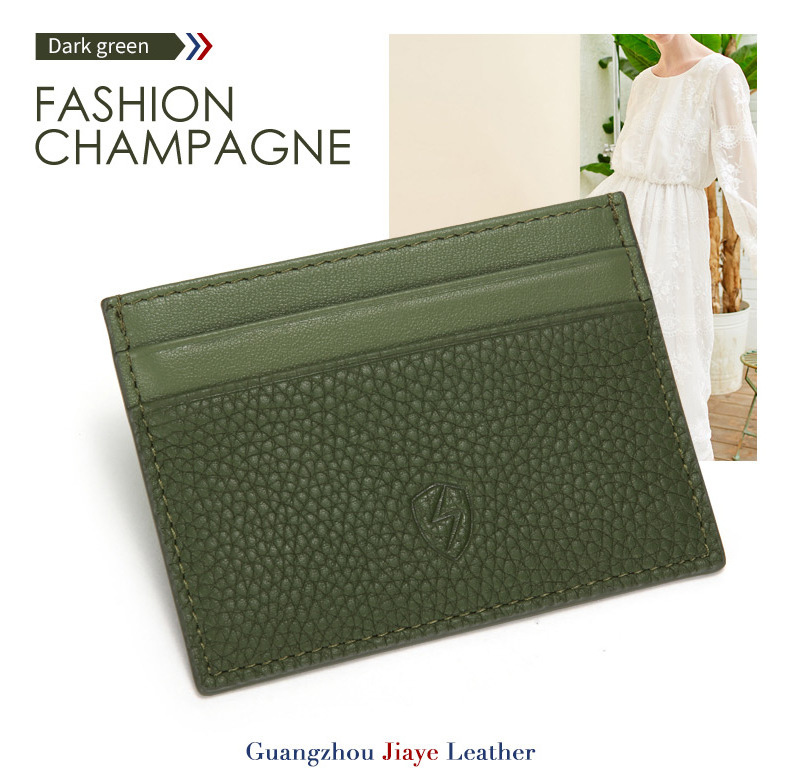 New fashion full grain leather hand made credit card holder,high quality business card holder