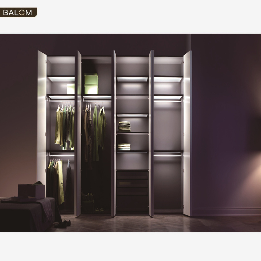 BALOM High-Quality Narrow Frame Aluminum Interior Sliding Glass Door Wardrobe Closet