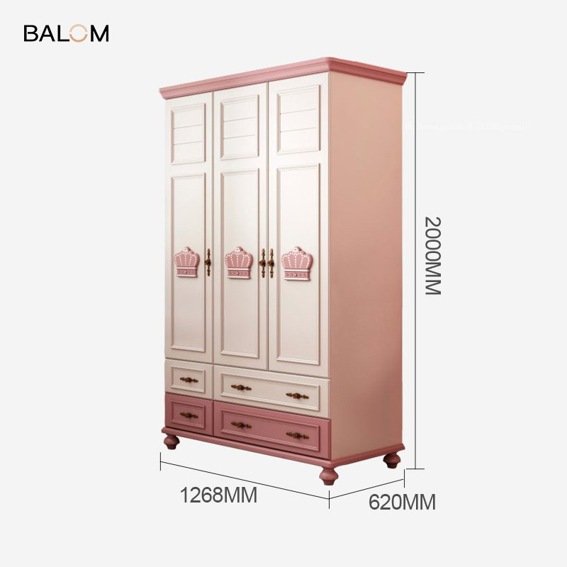 Balom Italian Simple Design Customized  Bedroom Furniture  kids wardrobe wood closet