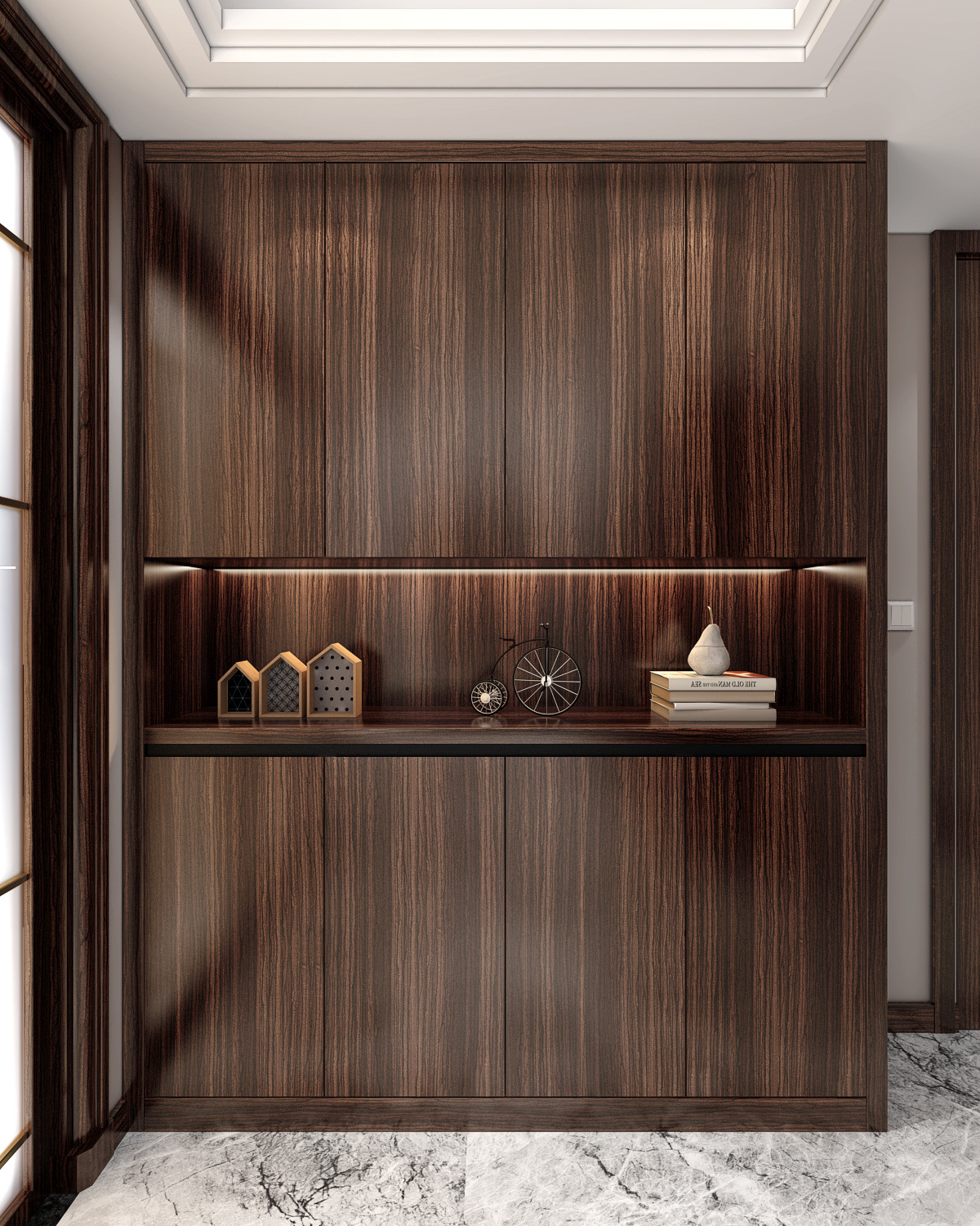 BALOM Modern shoe storage cabinet solid wood shoe cabinet