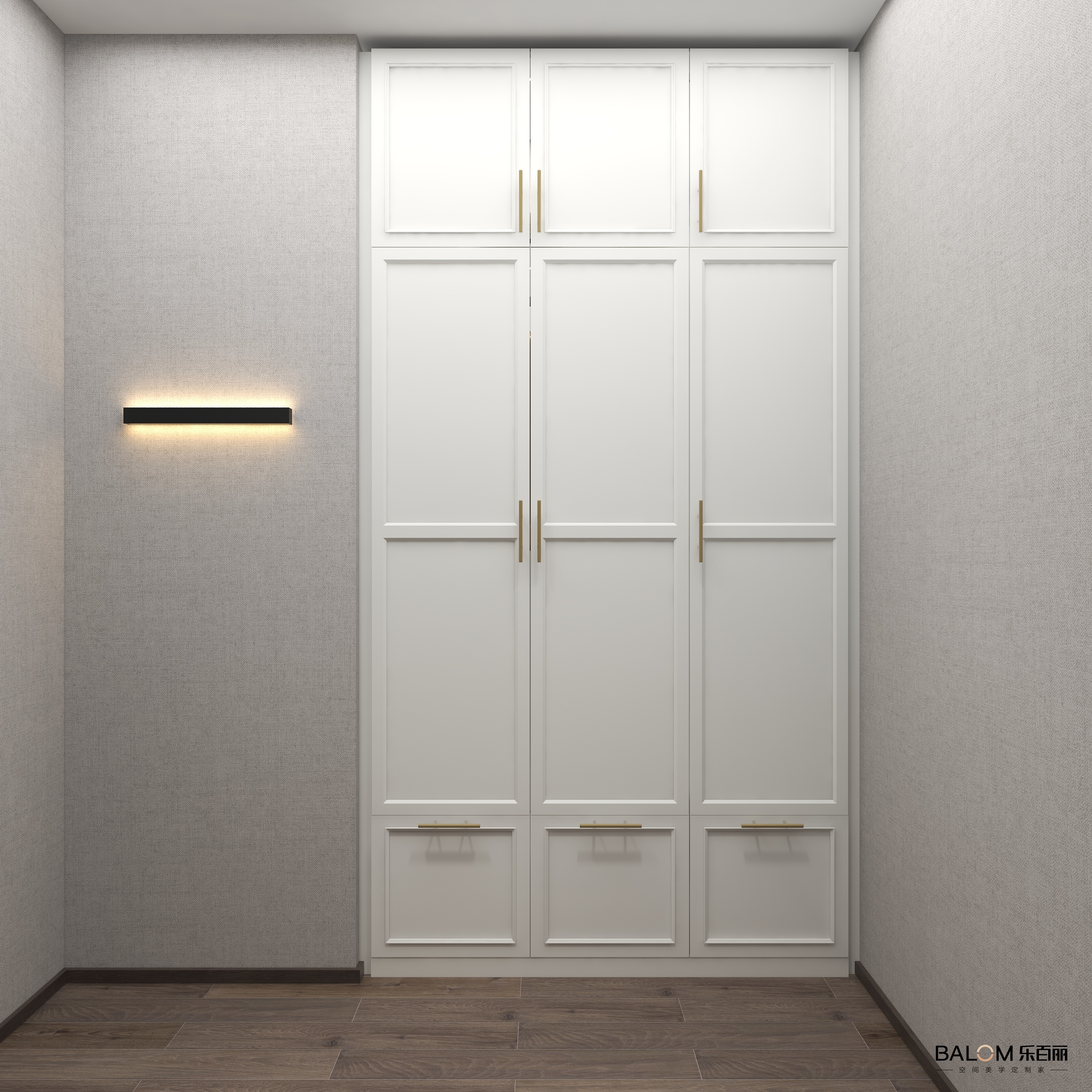 Home furniture pvc finished wood almirah designs 6 door cloth cabinet bedroom mdf wardrobe mirror closet