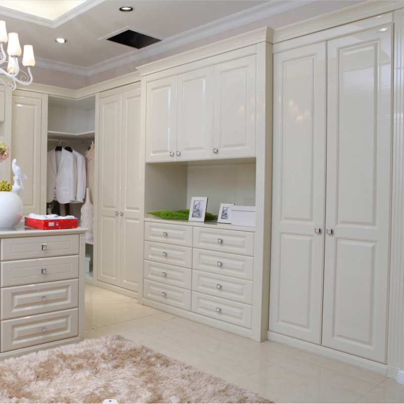 Simple Design MDF Wardrobe with PVC Membrane Customization Plastic Foldable Cabinet