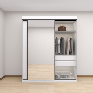 Hot Selling Wardrobe Big Mirror High Quality Classic Luxury Bedroom Closet with Sliding Door Wardrobe