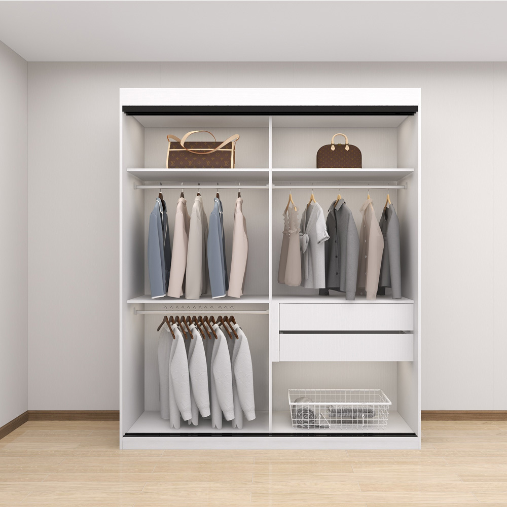 Hot Selling Wardrobe Big Mirror High Quality Classic Luxury Bedroom Closet with Sliding Door Wardrobe