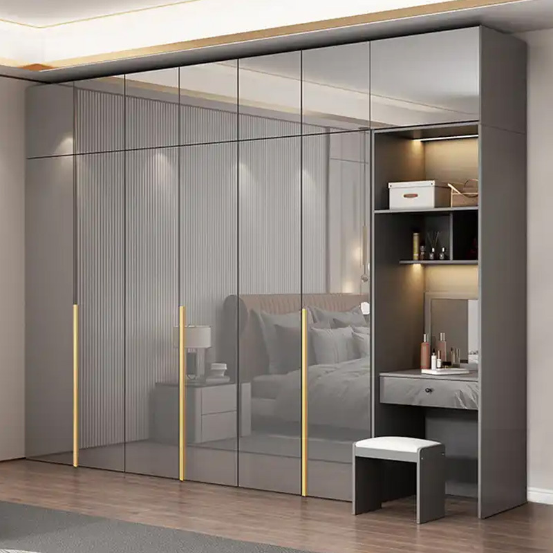 High End Clothes Cabinet Wardrobe Closets Systems Furniture Design Customized Luxury Bedroom Big Wooden Walk in Closet