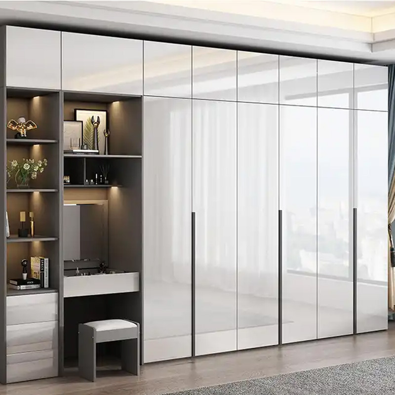 High End Clothes Cabinet Wardrobe Closets Systems Furniture Design Customized Luxury Bedroom Big Wooden Walk in Closet