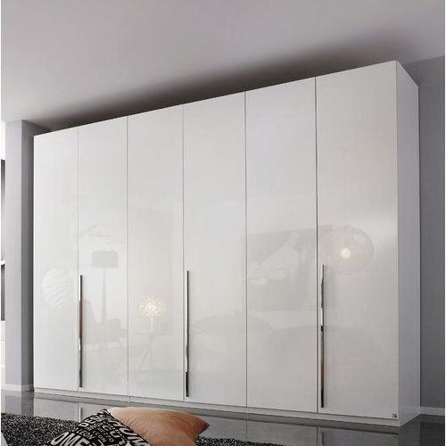 PET white high glossy custom made bedroom wardrobe clothes walk in closet