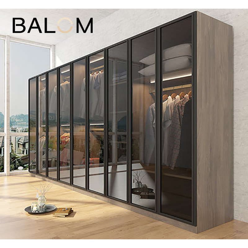 BALOM brand great glass door wardrobe good quality design  Locker Smart Lock with China White Style wardrobe