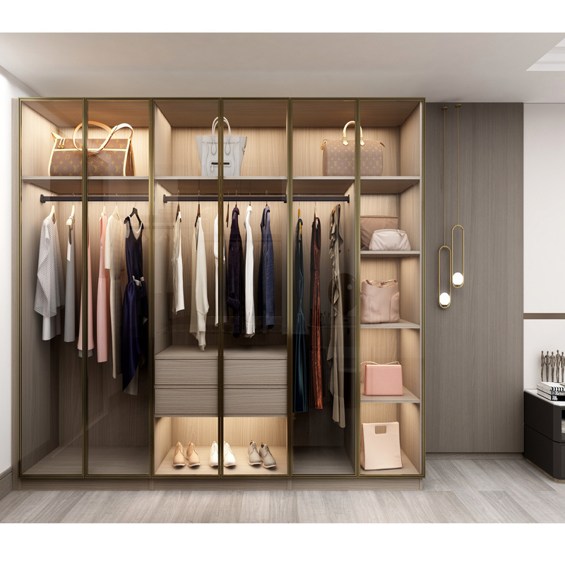 balom Luxury Modern Walk in Closet Cabinet Modern Walking Closet Cabinet Storage Wardrobe Dressing Room