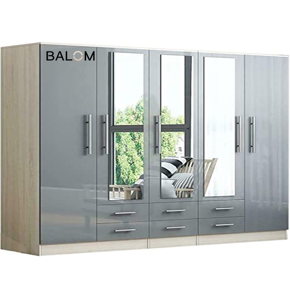 BALOM Customized Newest Design Mirrored Wardrobe Closet for Bedroom Furniture