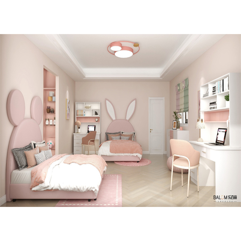 Balom Customized melamine board pink wardrobe 1 set bedroom wardrobes wooden furniture kids wardrobe clothes organiser