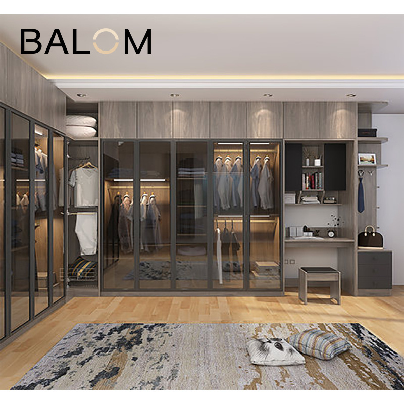 BALOM brand great glass door wardrobe good quality design  Locker Smart Lock with China White Style wardrobe