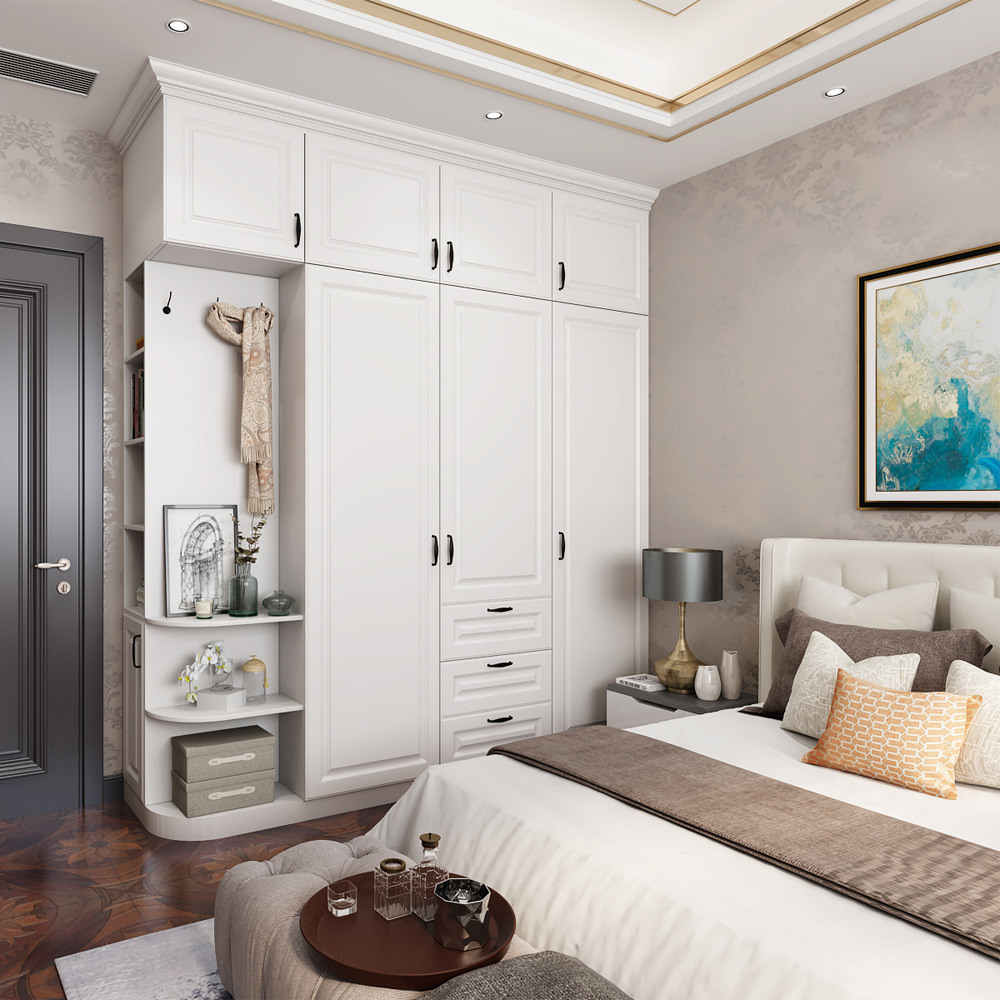 Combination Designs Modern Furniture Cupboards Foldable Walldrope Wardrobes Bedroom Closet with Wooden Door Dresser