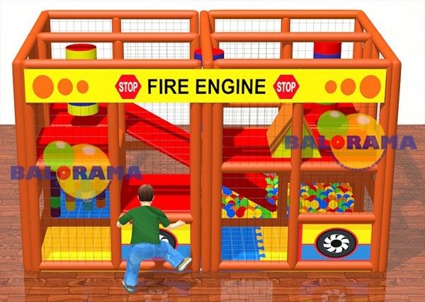 kids playground indoor fire engine theme ball pool, softplay playground, Commercial Attraction Soft Play Kids Indoor Adventure