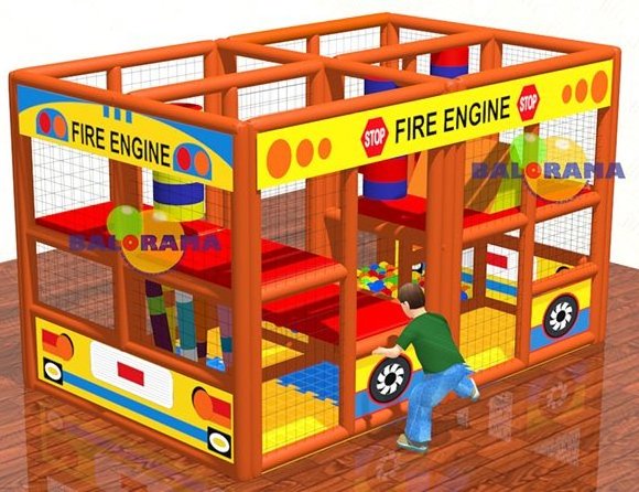 kids playground indoor fire engine theme ball pool, softplay playground, Commercial Attraction Soft Play Kids Indoor Adventure