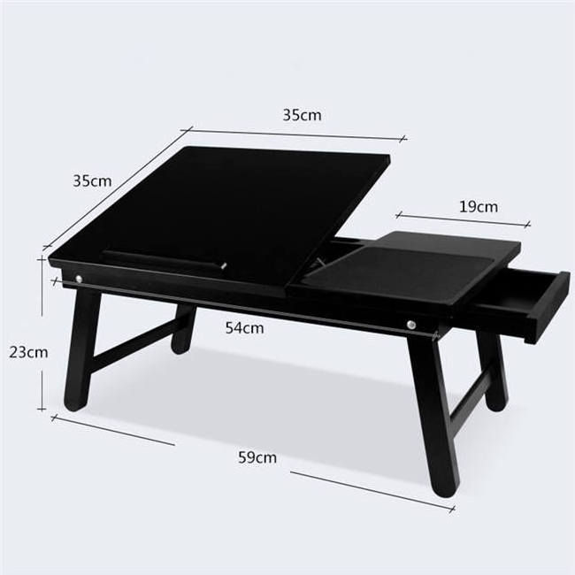 bamboo breakfast serving bed trays adjustable computer foldable  desk with flip top and Legs bamboo computer desk