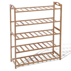 Multi-Function Natural Bamboo Shelf Bamboo Shoe Rack Storage