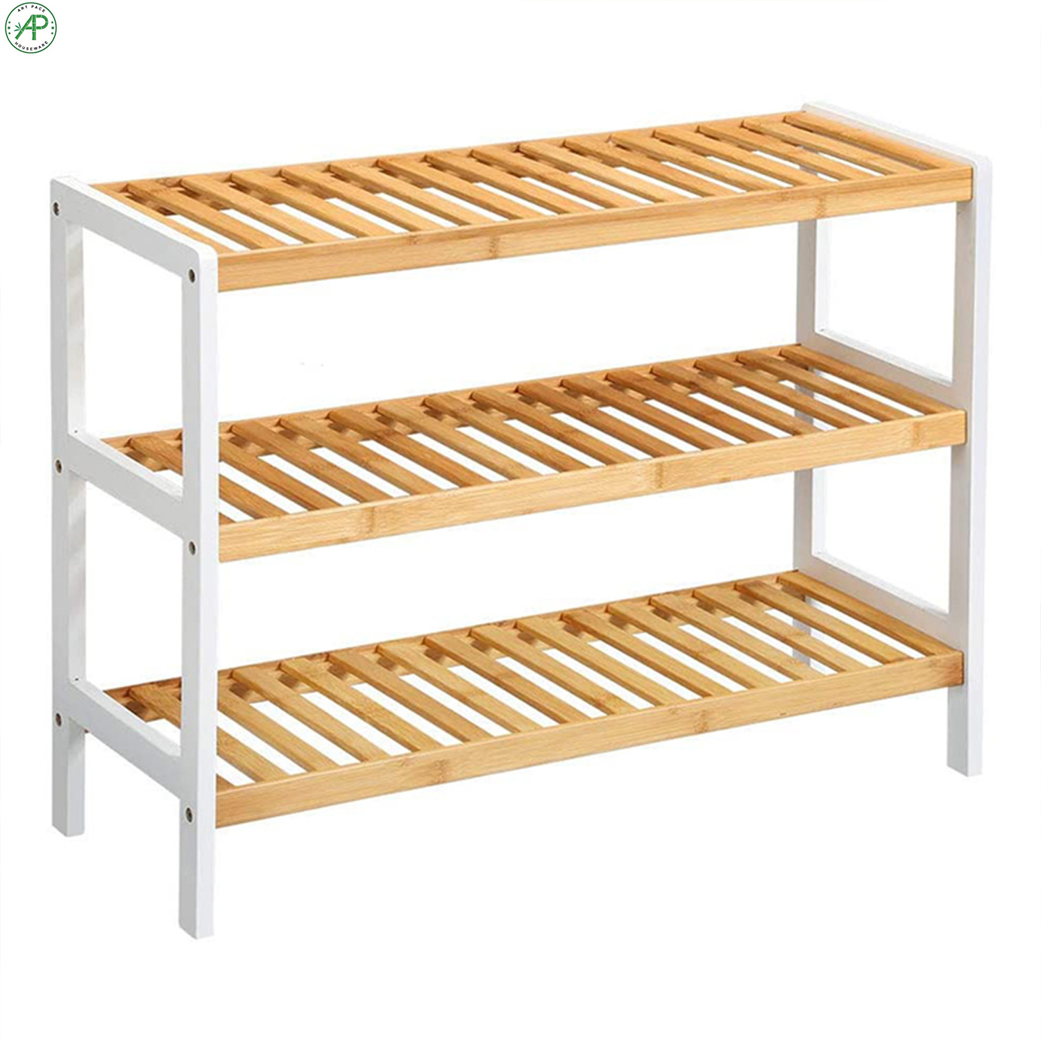 Wholesale Custom Free Standing 3 Tier Bamboo Shoe Rack for  Entryway Home Storage