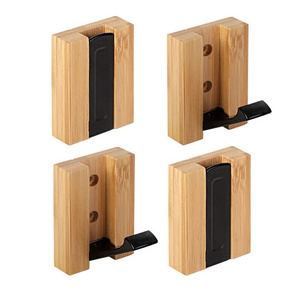 Wall Mounted Wall Hooks, Single Organizer Hook Rack, Folding Wood Wall Hangers