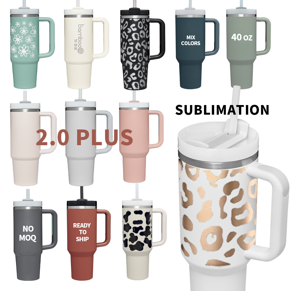 Customize 30oz 40oz Adventure Quencher Tumbler H2.0 Flowstat Double Wall Stainless Steel Vacuum Insulated Travel Mug With Handle