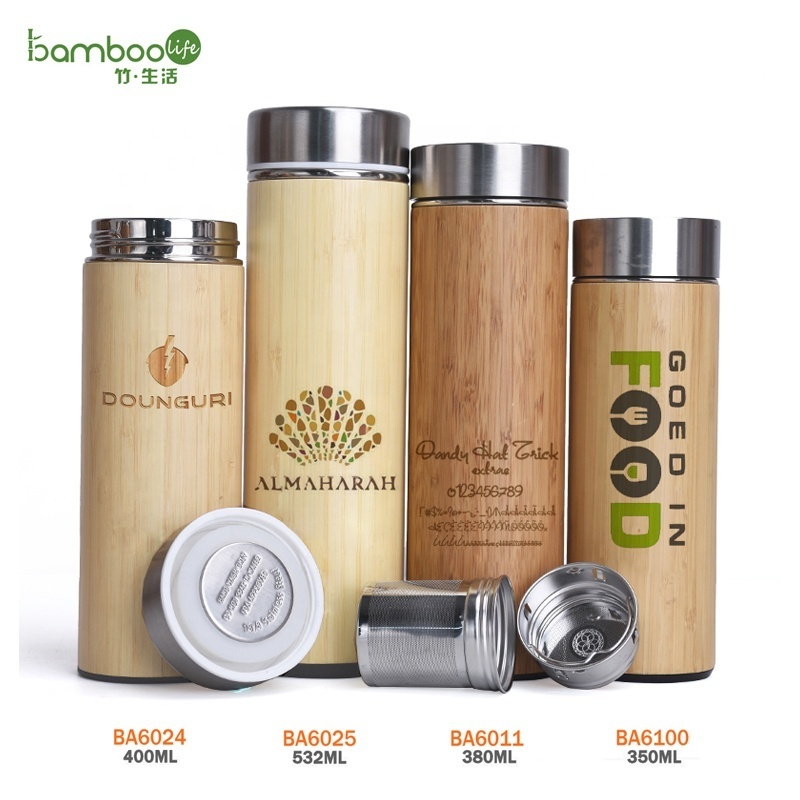 New design wholesale  bamboo tumbler travel mug reusable tea cup with bamboo coffee cup