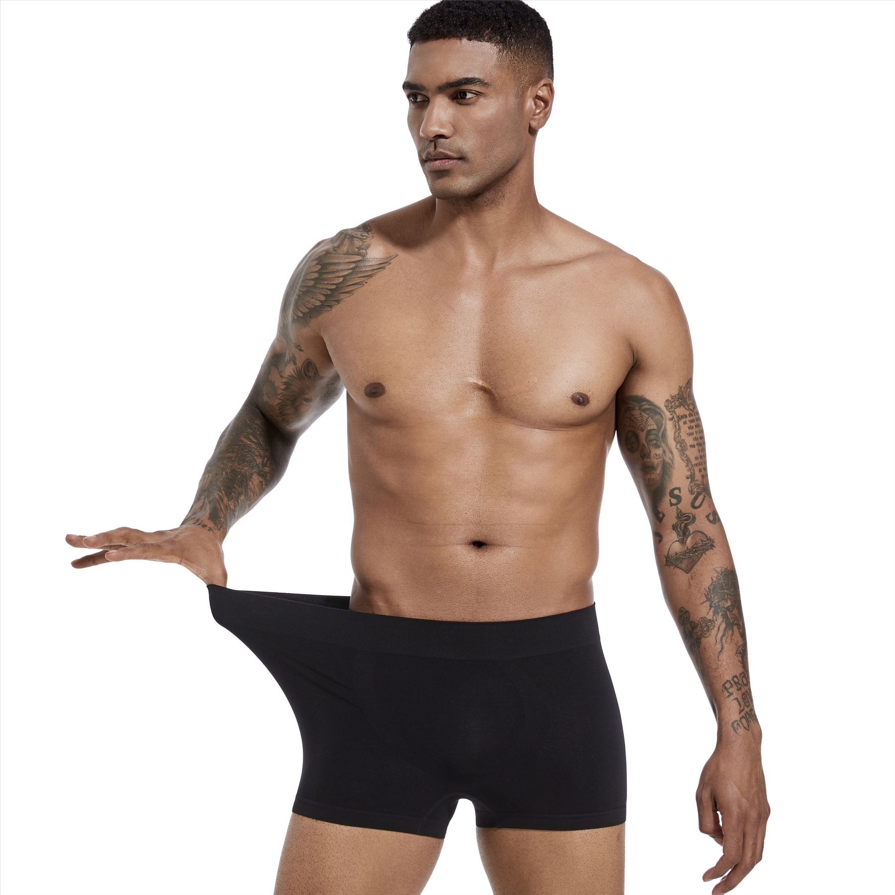 BAMBOO | In-stock Men Solid Bamboo Boxer Shorts Underwear Seamless Sustainable Breathable Underpants