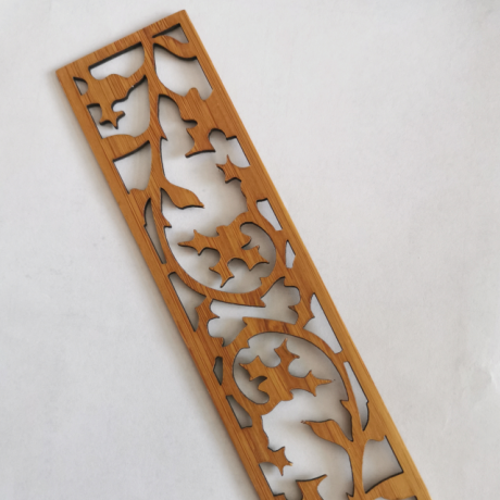 laser engraving wooden souvenir bookmark